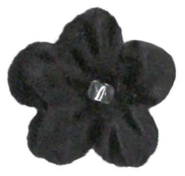 SATIN FLOWERS - BLACK